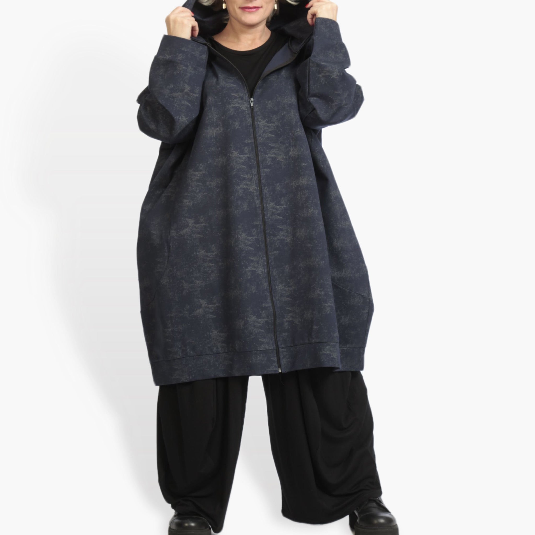  Ballonjacke von AKH Fashion aus Viskose, 0958.06820, Blau, Schick, Modern, Bequem