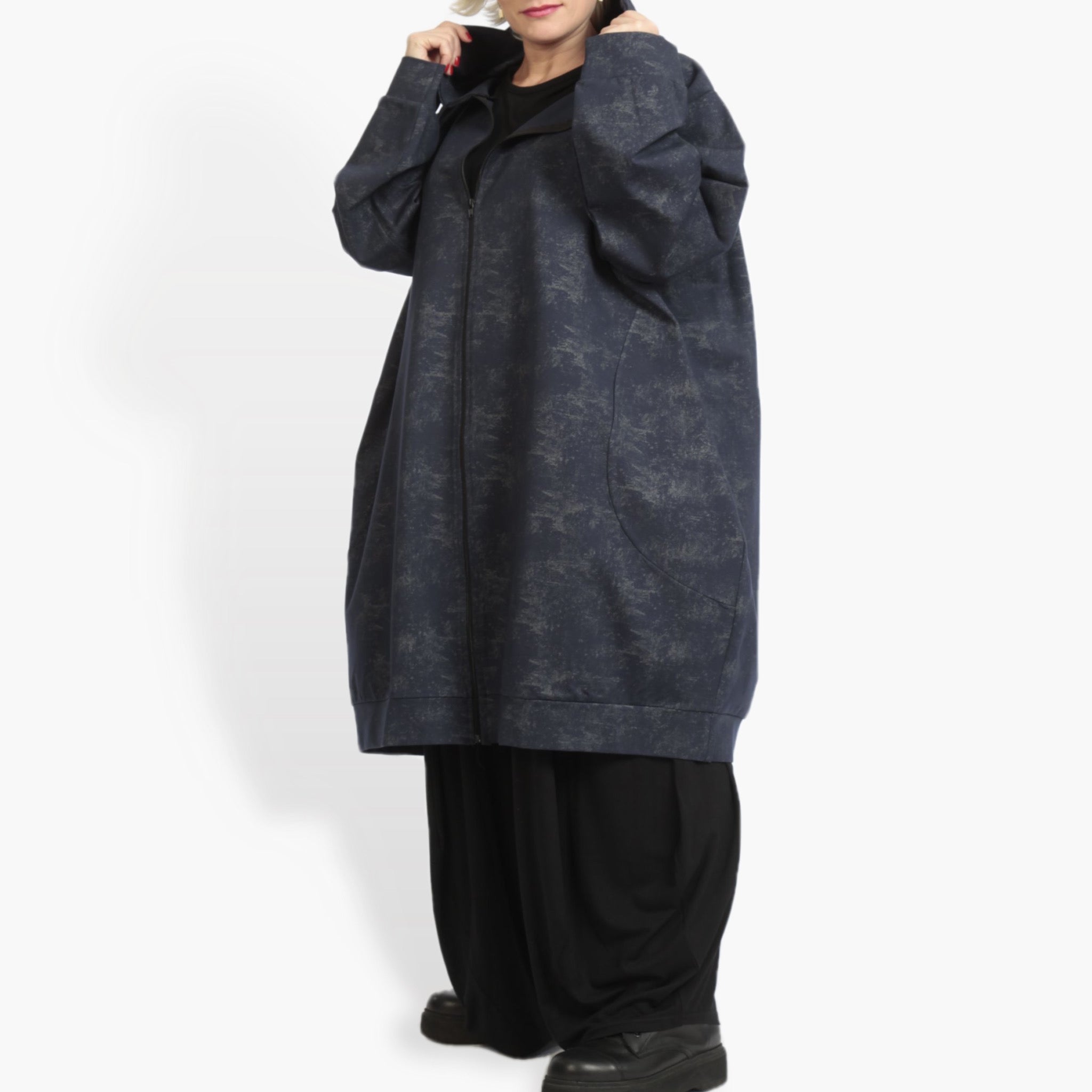 Ballonjacke von AKH Fashion aus Viskose, 0958.06820, Blau, Schick, Modern, Bequem