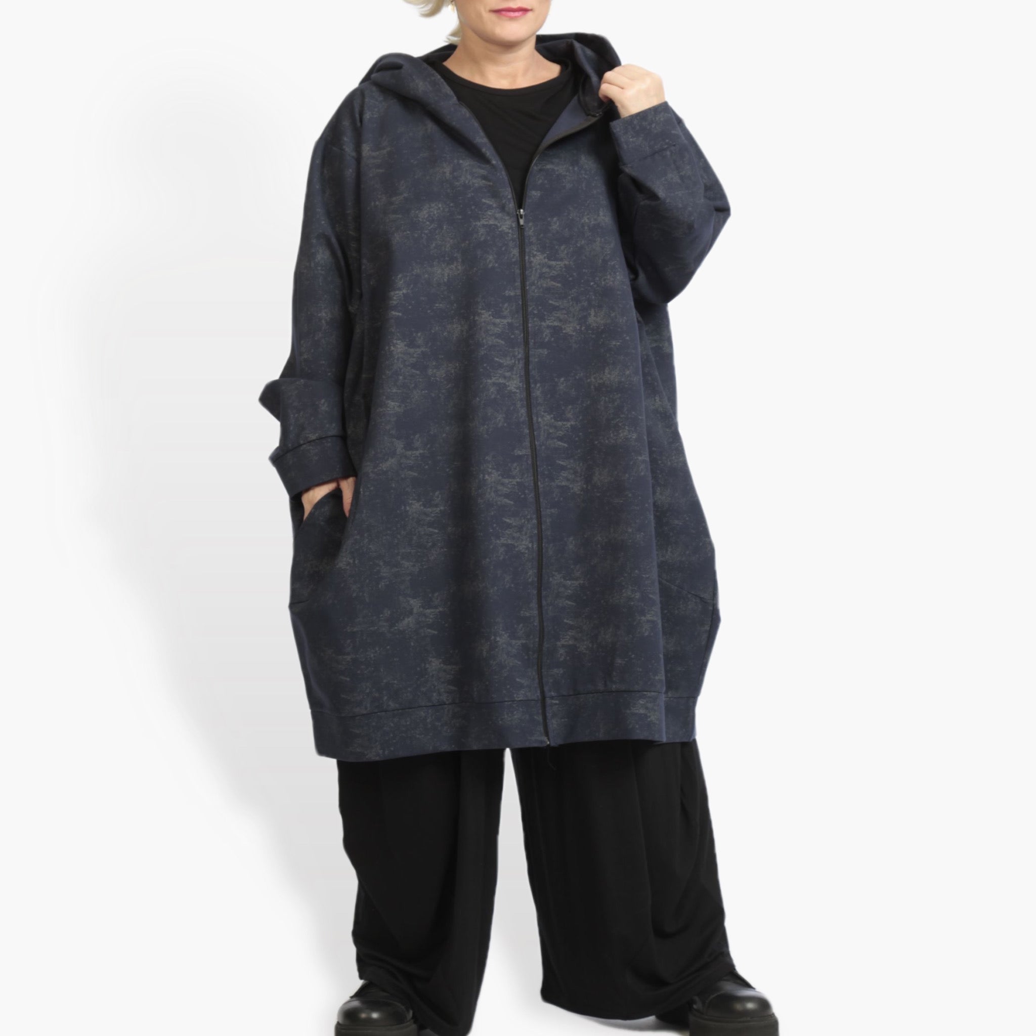  Ballonjacke von AKH Fashion aus Viskose, 0958.06820, Blau, Schick, Modern, Bequem