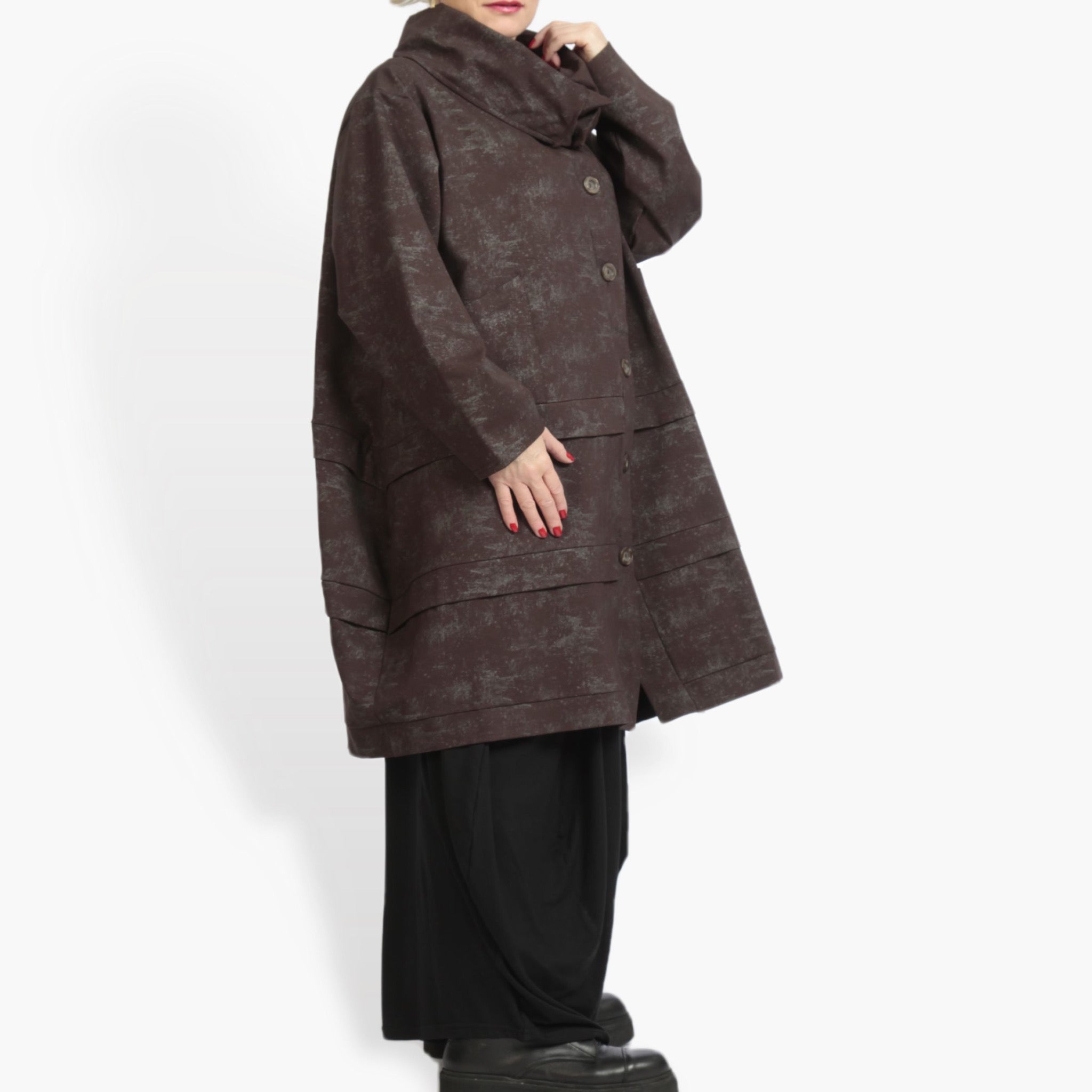  Ballonmantel von AKH Fashion aus Viskose, 0958.06823, Braun, Schick, Modern, Bequem