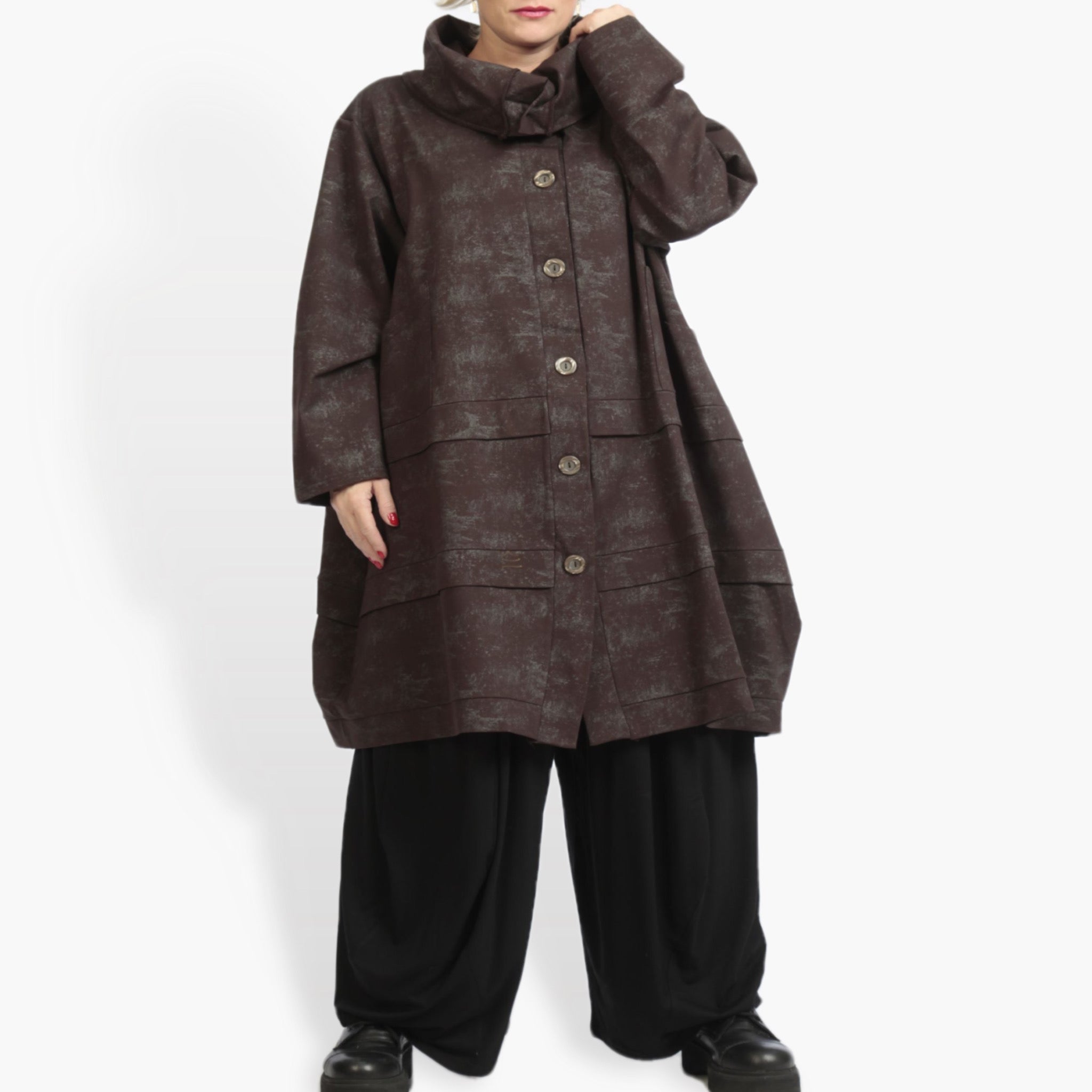  Ballonmantel von AKH Fashion aus Viskose, 0958.06823, Braun, Schick, Modern, Bequem